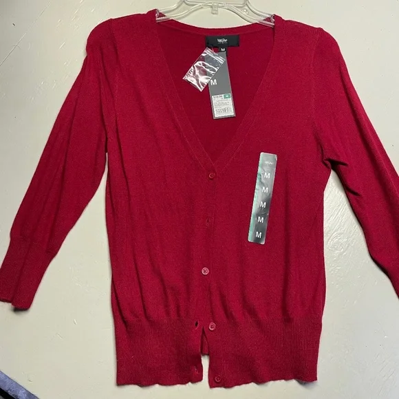 Massimo Short Red Cardigan Medium Brand NEW - Picture 1 of 5
